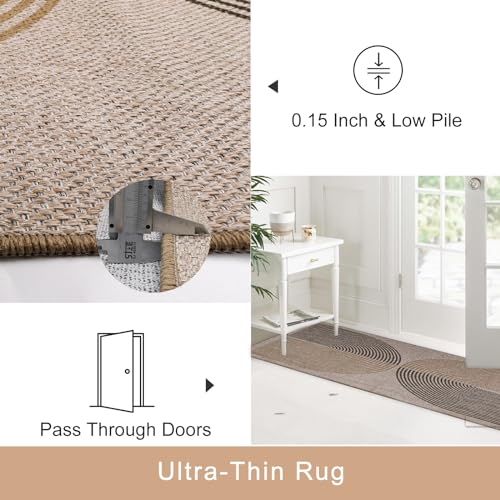 Lahome Modern Rainbow Round Rug 3Ft thumb #3