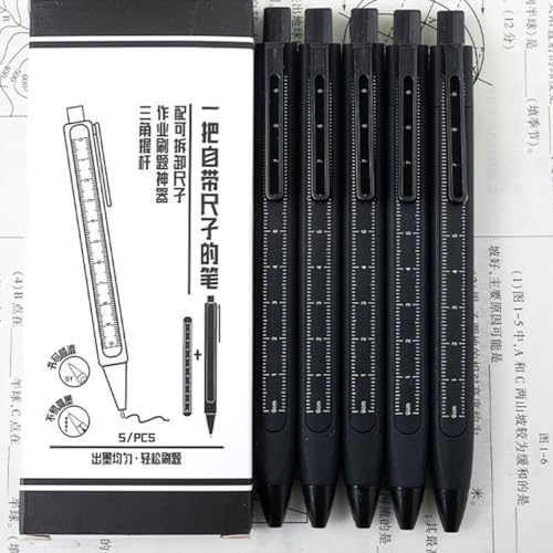 Bolígrafos Gel MAGICLULU 5 unidades Negro Retráctil miniatura 5