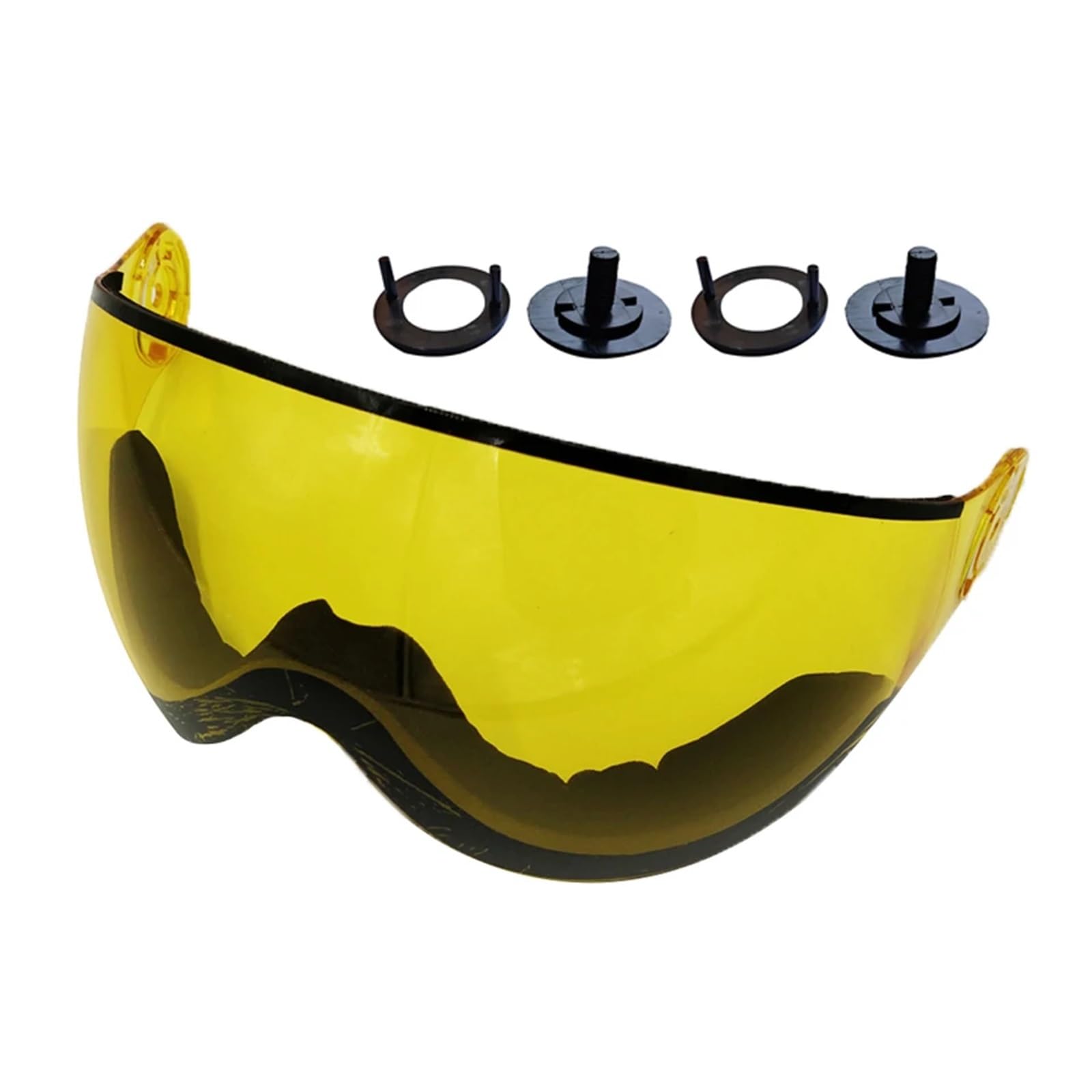 Ayztantine Yellow Lens Motorcycle Helmets Visors Helmet Lens Face Shield Visor Outdoor Skiing Equipment Accessory Ski Helmet Visor Spare Lens Uv Protection(Yellow Lens)