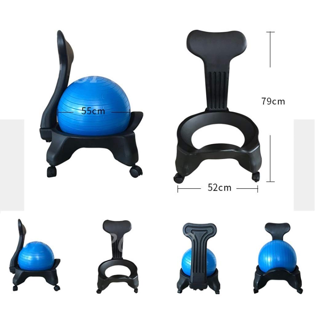 Scranton & Co Low Profile Vinyl Upholstered Ball Chair in Black