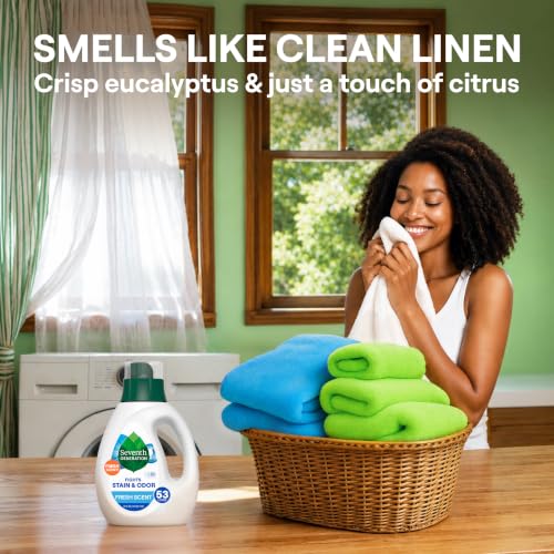 Seventh Generation Laundry Detergent, Fresh Scent, 40 oz | Fights stains & odors with a Fresh Scent made from 100% essential oils & botanical ingredients; 40 oz bottle. - image 7