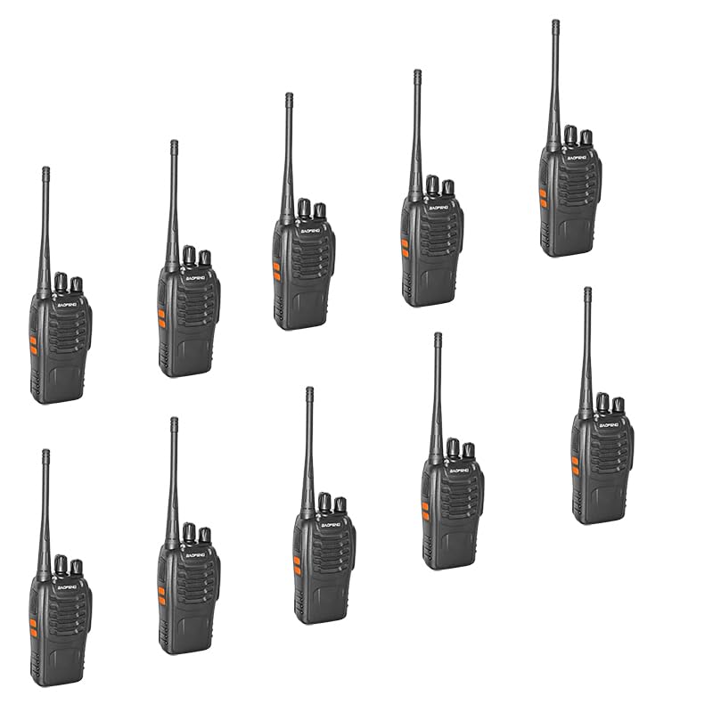 BAOFENG BF-888S Two Way Radio Long Range 16 CH Radio Black (Pack of 10)