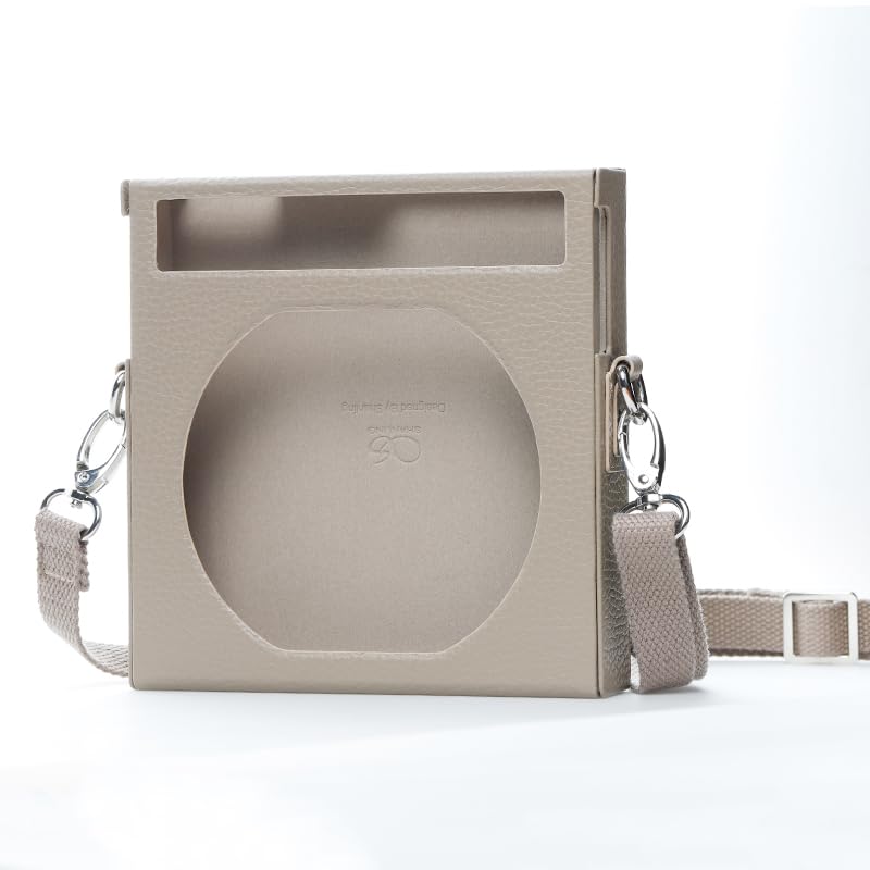 Shanling EC Zero T Lederhülle, Schutzhülle mit magnetischer Befestigung & visuellem Sonnendach, tragbare PU-Lederhülle mit Metallclip für Shanling EC Zero/EC Zero T CD-Player (Grau)