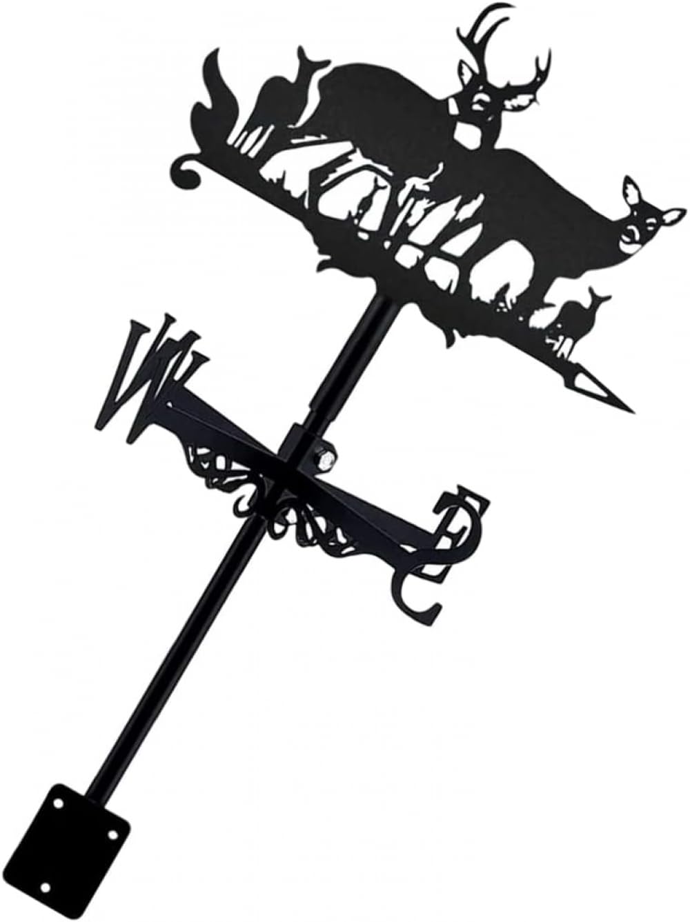 TAXXII Set Wind Vane Garden Weathervane Decorative Yard Weather Farm Scene Vanes for Sheds Metal Windmill Reindeer Cupola