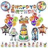 Mosasa 誕生日 飾り付け キャラクター風船 バルーン かわいい バースデーバルーン HappyBirthday ガーランド ケーキトッパー バルーン 誕生日飾り 子供バースデーデコレーション 1歳 2歳 女の子 男の子