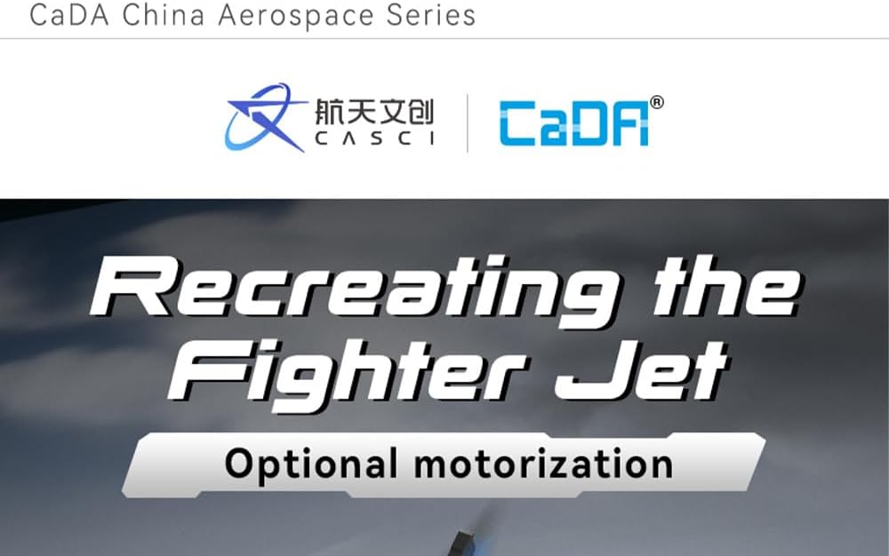 CADA Fighter Jet Building Set with Optional Motorization