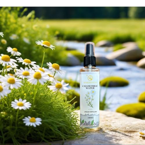 Image of Chamomile Floral Water 100ml | 100% Pure & Natural Skin Toner | Soothing Face Mist for Acne, Sunburn & Irritation | Alcohol-Free Hydrosol for Skin & Hair