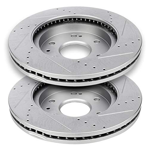 Brake Rotors Kit, LSAILON - Front 330mm Vented Drilled & Slotted Disc Brake Kit - 2008-2018 for Chevrolet Tahoe