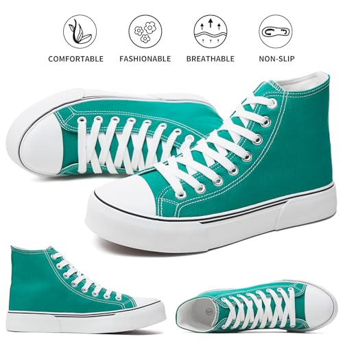 Image of hash bubbie High Top Canvas Sneakers Fashion Walking Shoes | high tops non slip on walking breathable casual comfortable lace up tennis shoes