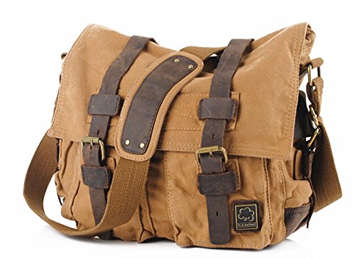 Bolso de hombro de lona para hombre, un complemento casual y resistente para el deporte diario.