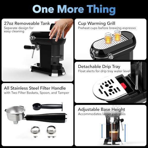  Compact Espresso Machine with Milk Frother - image 8