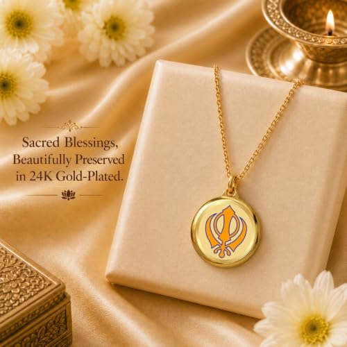 Image of DIVINITI 24K Gold Plated Double-Sided Religious Pendant with Premium Gift Box, Spiritual Locket for Men & Women, Devotional Jewellery for Gifting & Everyday Wear