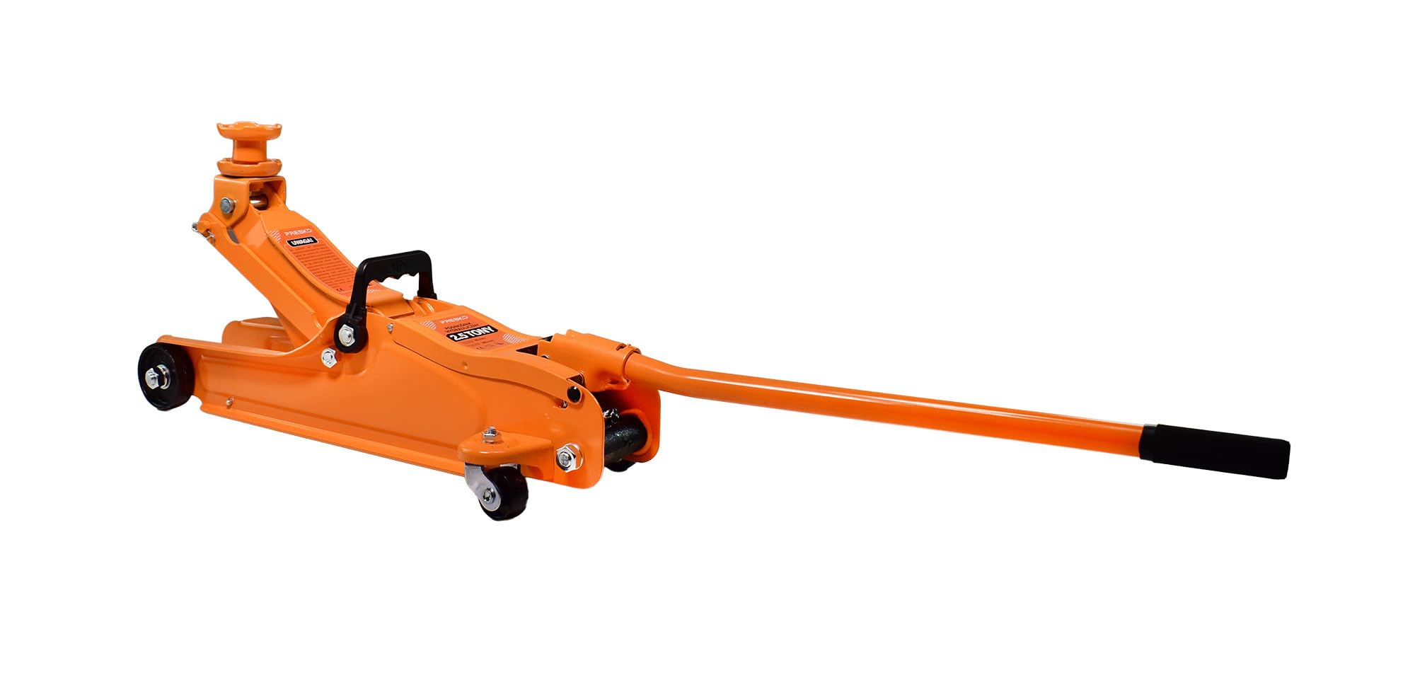 Hydraulischer Rangierwagenheber 2,5t (2500 kg), Flacher Wagenheber für tiefergelegte Autos, Low Profile Auto-Heber Hubhöhe 80-360 mm, 4 Rollen & Sicherheitsventil