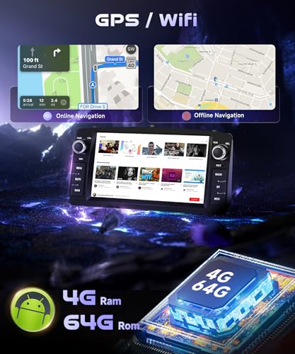 Radio para Toyota Corolla E120 con GPS y wifi, ideal para tus viajes en familia VECHTEL 4