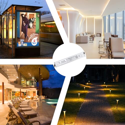 Image of 24V Power Supply 30W, IP67 Waterproof LED Driver Transformer, AC 90-140V to DC 24V 1.25A Converter for Outdoor Landscape Lighting and LED Strip Lights, 3-Prong Plug with 3.3FT Cable