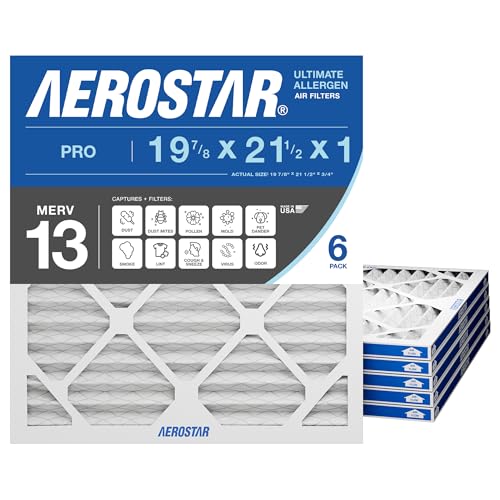 Aerostar 20x20x1 MERV 13 Air Filter, 6 Count,...