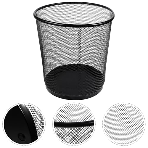Caneca de basura metálica redonda Luxshiny 28x26x22 cm miniatura 7