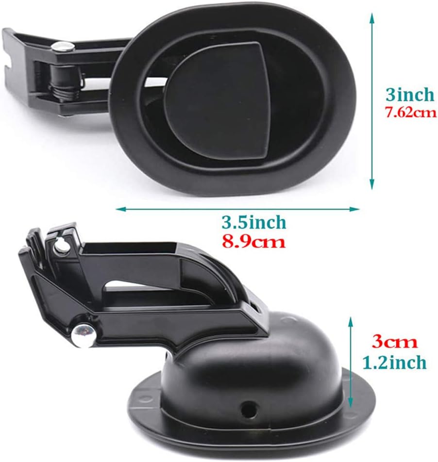 QQJ Recliner Handle Chair Release Lever Replacement Plastic Handle (6mm) Without Cable 2Pcs (2)