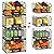 JKsmart Pantry Organizers and Storage, 4 Pack XL Stackable Wire Baskets with NamePlates, Metal Storage Bins for Snack Can Fruit Vegetable Spice
