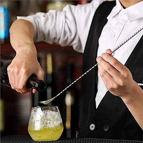 Kit de coctelería de acero inoxidable con soporte miniatura 6
