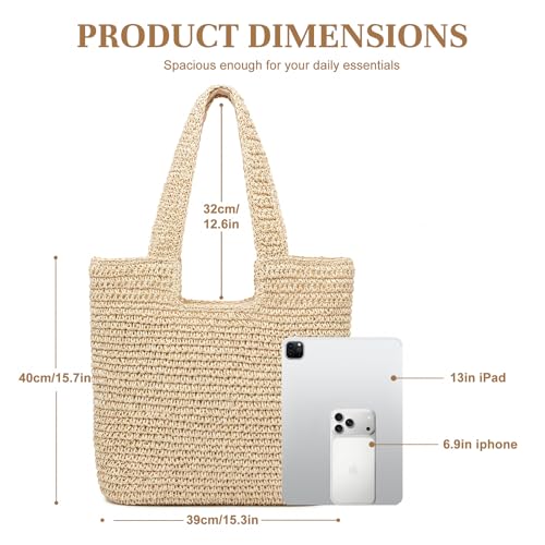 Bolso Tote Larcenciel de Cuero Gamuza Marrón para Mujer miniatura 4
