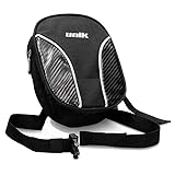 Gürteltasche, Beintasche für Motorrad, Textil, Schwarz/Karbon, mit Reißverschluss, Verstärkungen gegen Abrieb.