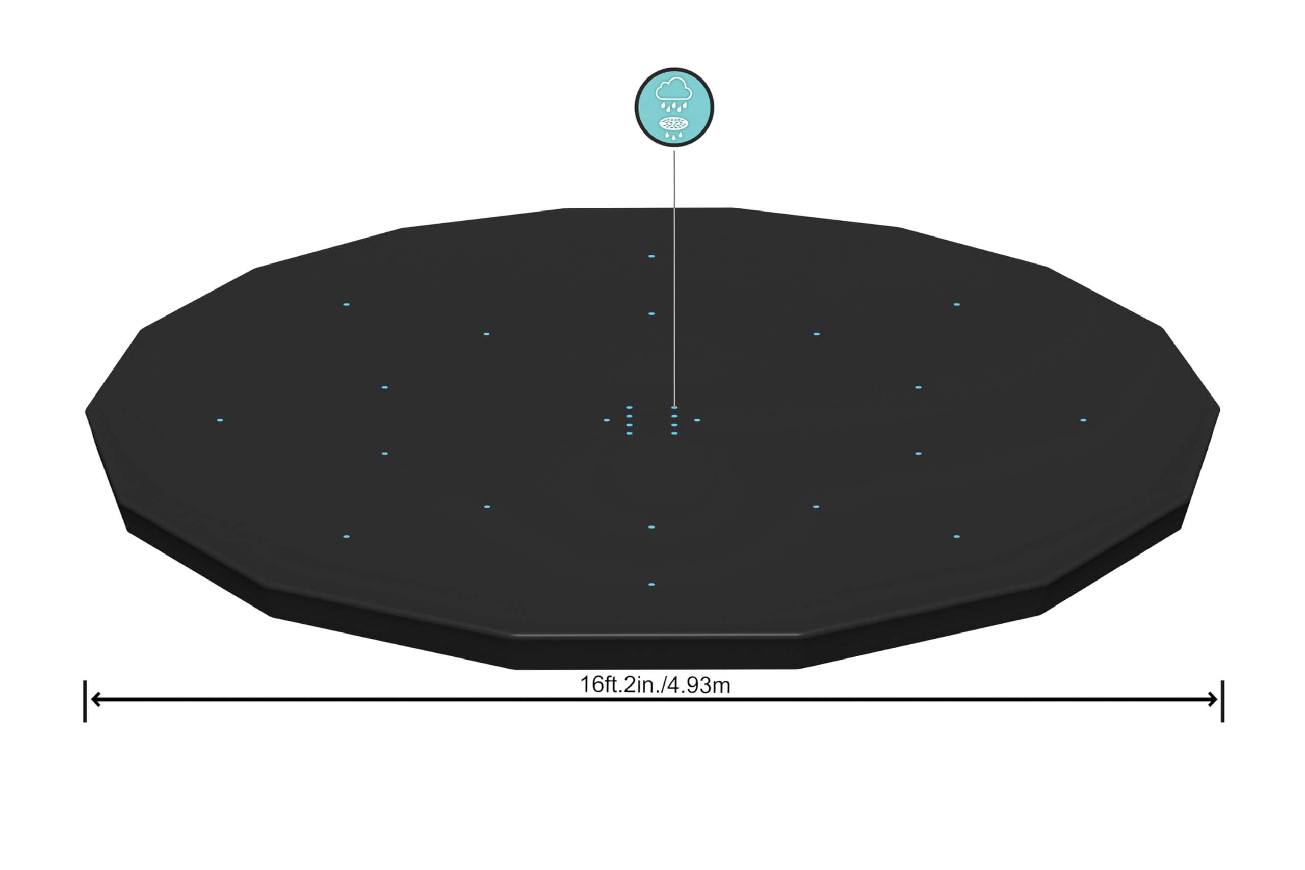 Bâche 4 Saisons 493 cm pour Piscine Hors Sol Ronde diamètre 460 cm ou 488 cm