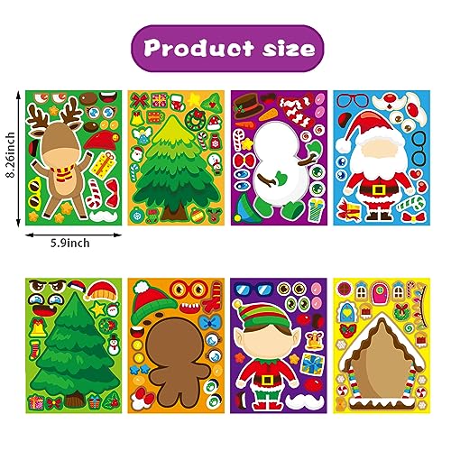 32PCS Christmas Stickers for Kids Christmas Tree Gingerbread House Sticker - image 3