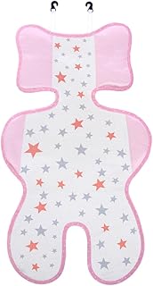 Gel Car Seat Cooler Pad for Children, Summer Breathable Ice Silk Stroller Liner Cooler Cooling Mat, Baby Cushion for Stroller, Baby Dining Chair, Child Safety Seat (Pink)