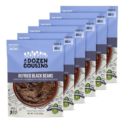 A Dozen Cousins Vegan Refried Black Beans 6pk