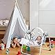 Chicco Relax & Play Elektronische Babywippe ab 0 Monaten bis 9 kg,Verstellbare Wippe und Babyschaukel mit 5 Geschwindigkeiten,Spielbogen mit 12 Melodien und 2 Plüschtieren, Kompakte Schließung-Grau