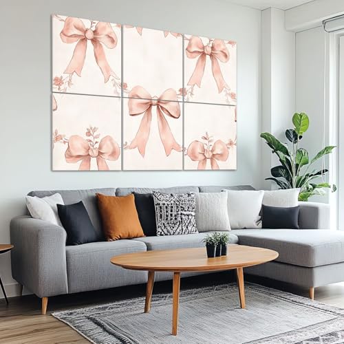 Paneles acústicos de arte 6 pack, absorción de sonido, color rosa pastel, medidas totales 72"x48", auto adhesivos para estudios y oficinas miniatura 6