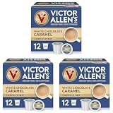 Victor Allen's Coffee White Chocolate Caramel Flavored Cappuccino Mix, 12 Count, Single Serve Coffee Pods for Keurig K-Cup Brewers (Pack of 3)