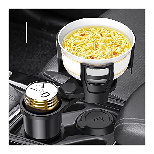 2 in 1 Car Cup Holder Expander Adapter, Car Cup Holder with 360° Rotating Adjustable Base Universal Dual Cup Mount Extender Organizer Coffee Beverage Bottles Storage Holder