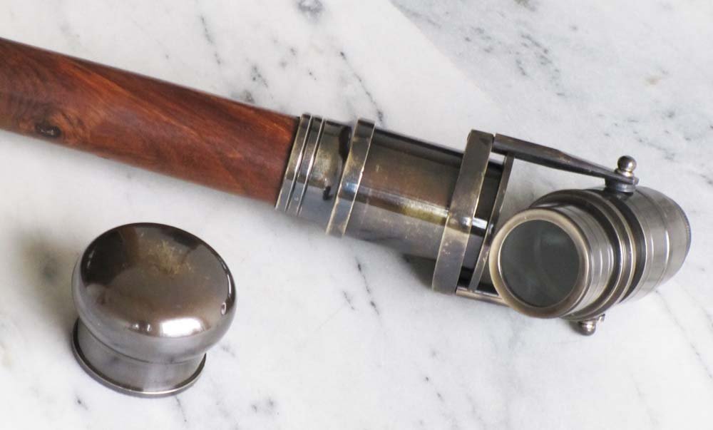 Collectible Nautical Antique Bronze Finish Telescope Spyglass Walking Stick Cane Rustic Vintage Home Decor Gifts