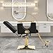 LUXMARS Heavy Duty Barber Chair, 360° Swivel Reclining Salon Chair for Hair Stylist, Height Adjustable Hydraulic Hairdressing Chair with Footrest for Barber Shop, Beauty Salon, Hairdressers