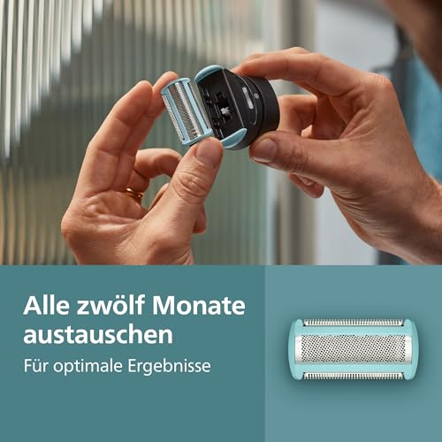 Philips BodyGroom Ersatzscherfolie – Rasiersystem mit Dreifachschutz, gründliche und glatte Rasur, 100% duschfest, Modell BG2010/43 – Ansicht 2