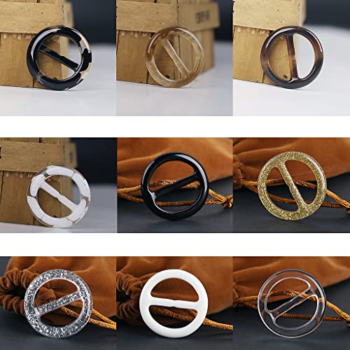 scarf ring clip shirt clip t-shirt tie ring clips for women and slide tshirt twist knot clip buckle circle clothing ring wrap holder