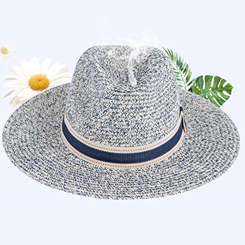 Chapeau de soleil en paille MU pour femmes grand chapeau melon été