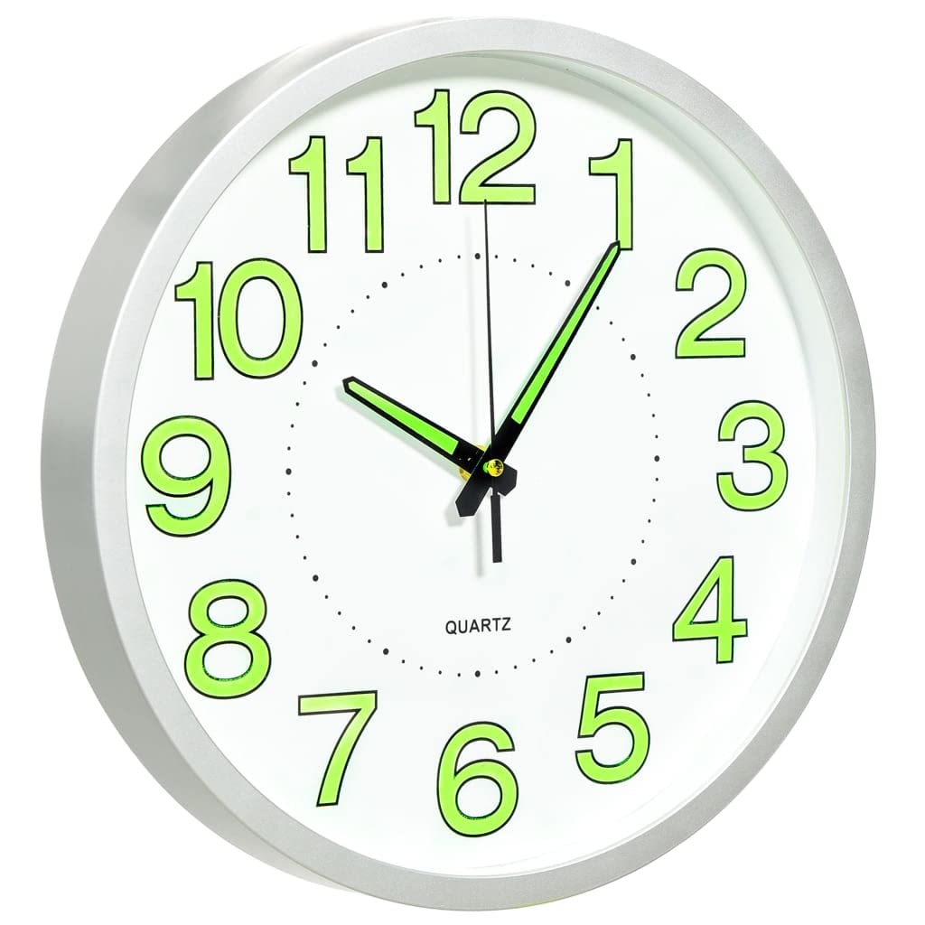 Orologio da parete luminoso bianco 30 cm