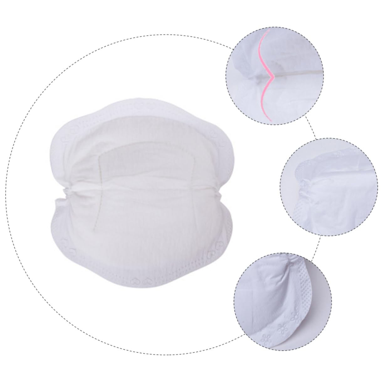 HEMOTON Breast Pads 24 Count Breastfeeding Nursing Pads Anti-Overflow Gel Alternative for Pregnant Mothers