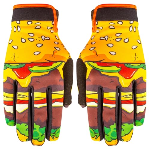 Saints of Speed Dirt Bike Gloves Cheeseburger Motocross, Mountain Bike,