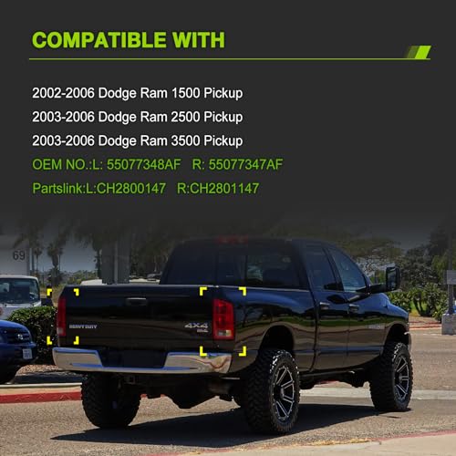 Tuzilla TZA-DR02-CDR Tail Light Assembly For 2002-2006 Dodge Ram 1500 thumb #1