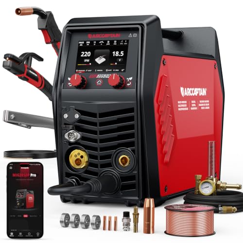 Image of ARCCAPTAIN MIG205DP Pro Dual Pulse MIG Welder 205A 8-in-1 Aluminum Welding