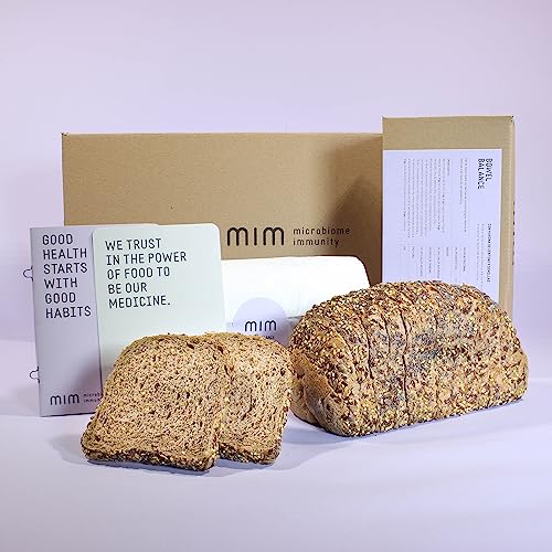 MIM Pan Simbiótico (Pre-Post- Probioticos) Equilibra Microbiota.Alivia Estreñimiento y Regula Tránsito Intestinal. Pan orgánico, Masa Madre, Centeno Integral y Semillas de Lino. Plan mensual (4 uds)