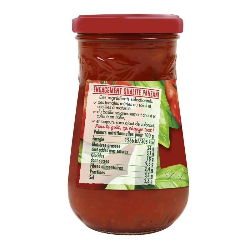 Savourez l'Authenticité Italienne : Panzani Sauce Pesto Tomates & Basilic Ciselé - 200g Mélange d'ingrédients frais et parfumés, idéal pour - Le Lot De 4