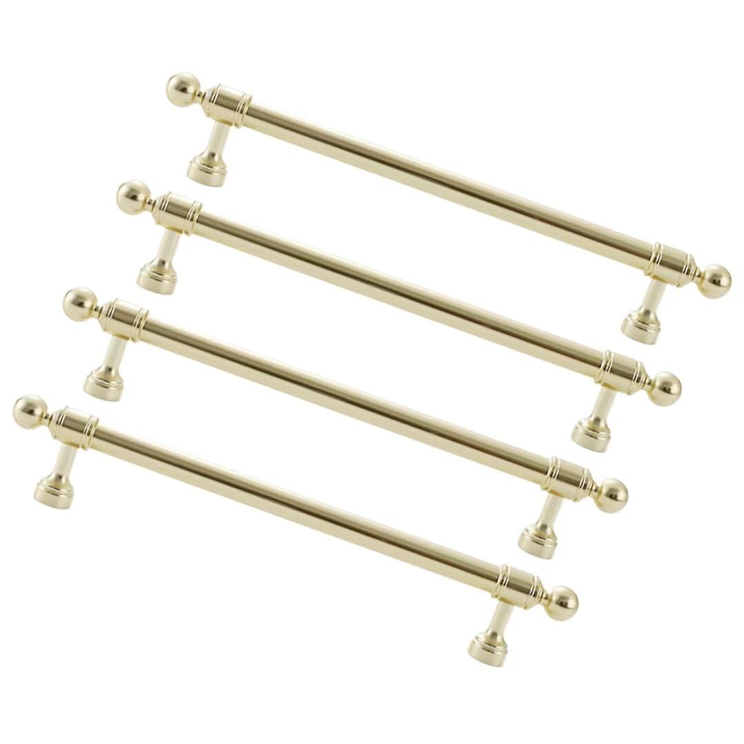 Set of 4, Kitchen Cupboard Handles Door Pulls Drawer Knobs Aluminum Alloy Wardrobe Handles Brushed Copper Cabinet Handles Cupboard Door Handles Bedroom Dresser Pulls Handles