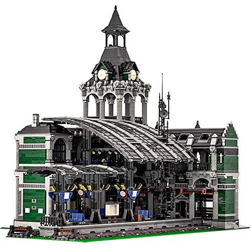 ZRY City Bahnhof Bausteine, Modular Building DIY Architektur Modellbauset, 12597 Teile Klemmbausteine Kompatibel mit…