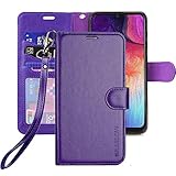 ERAGLOW Galaxy A50 Case,Galaxy A50 Wallet Case,Premium PU Leather Wallet Flip Protective Phone Case Cover w/Card Slots & Kickstand for Samsung Galaxy A50 2019 (Purple)