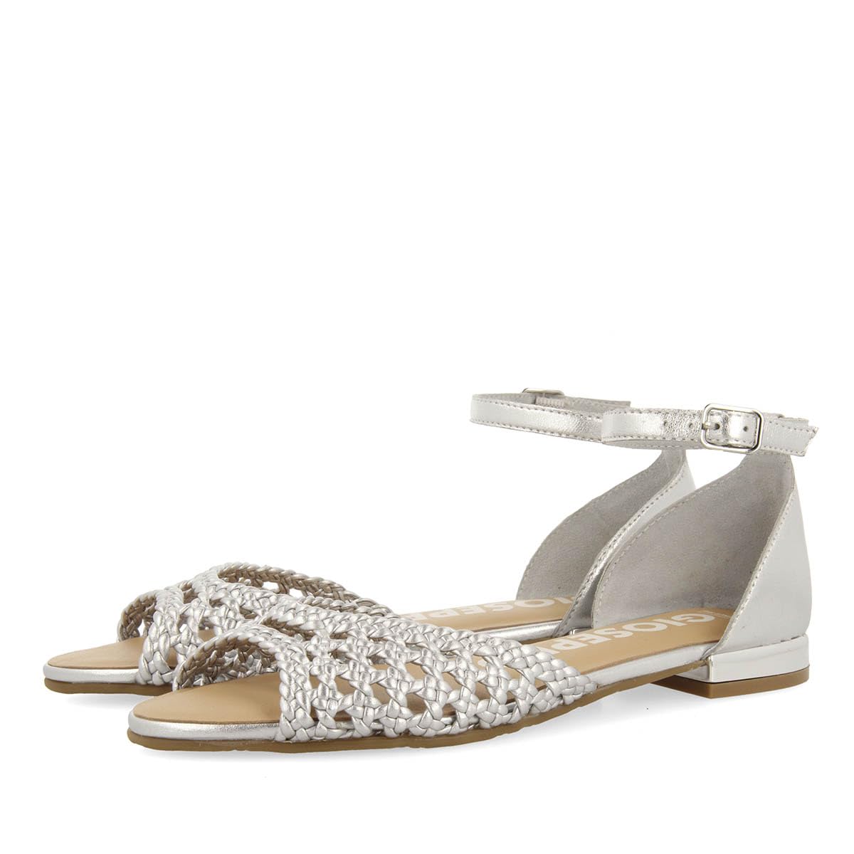 GIOSEPPO Maupin, Women's Ballet Flat, Silver, 37 EU, Metallic Silver, 5 UK